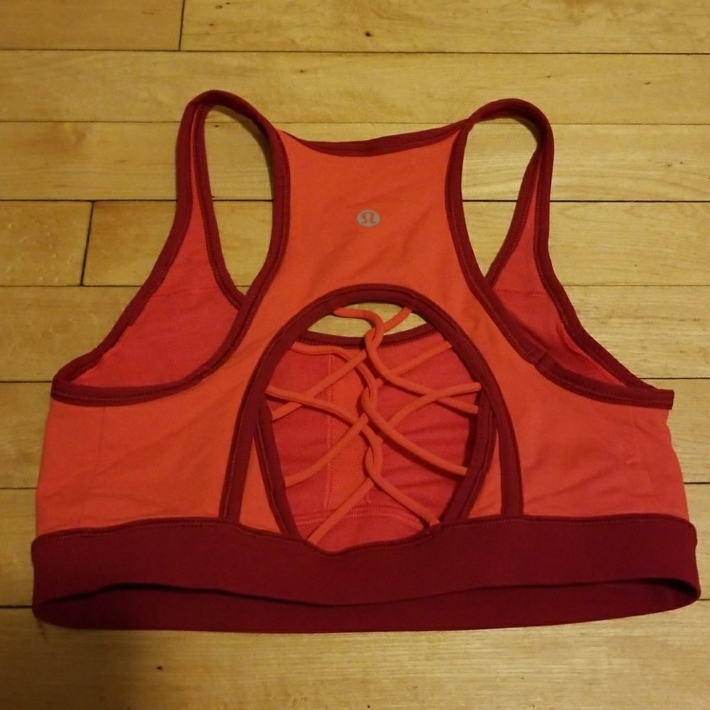Lululemon bra - bright reddish orange